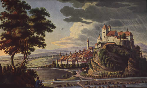 Le château de Berthoud (Burgdorf) vers 1760